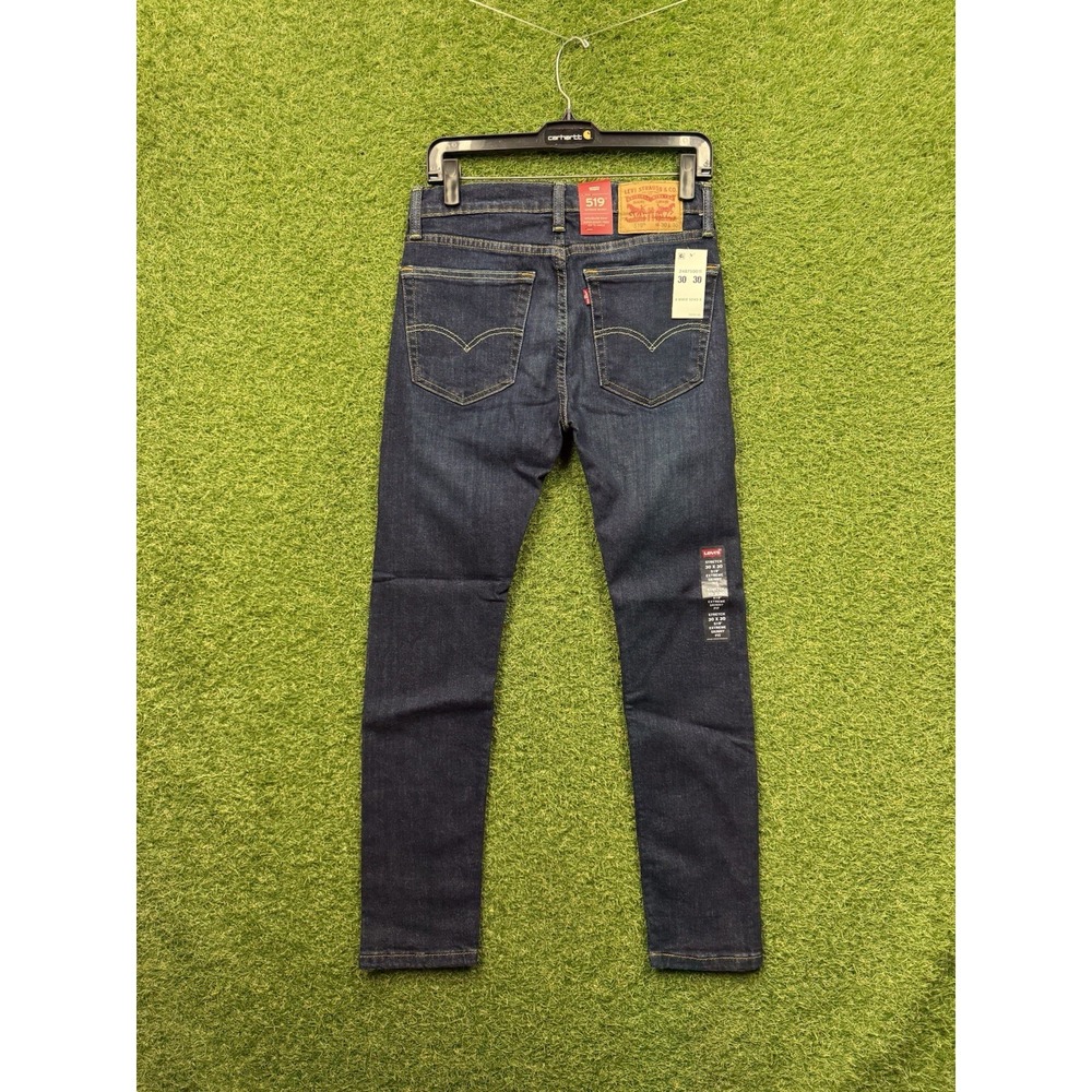 Levis 519 Jeans Mens 30x30 Extreme Skinny Stretch Sits Below Waist Dark Wash NWT